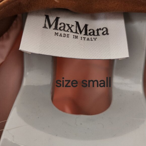 MaxMara Light Pink Fur Jacket With Leather Size Small - Picture 9 of 9